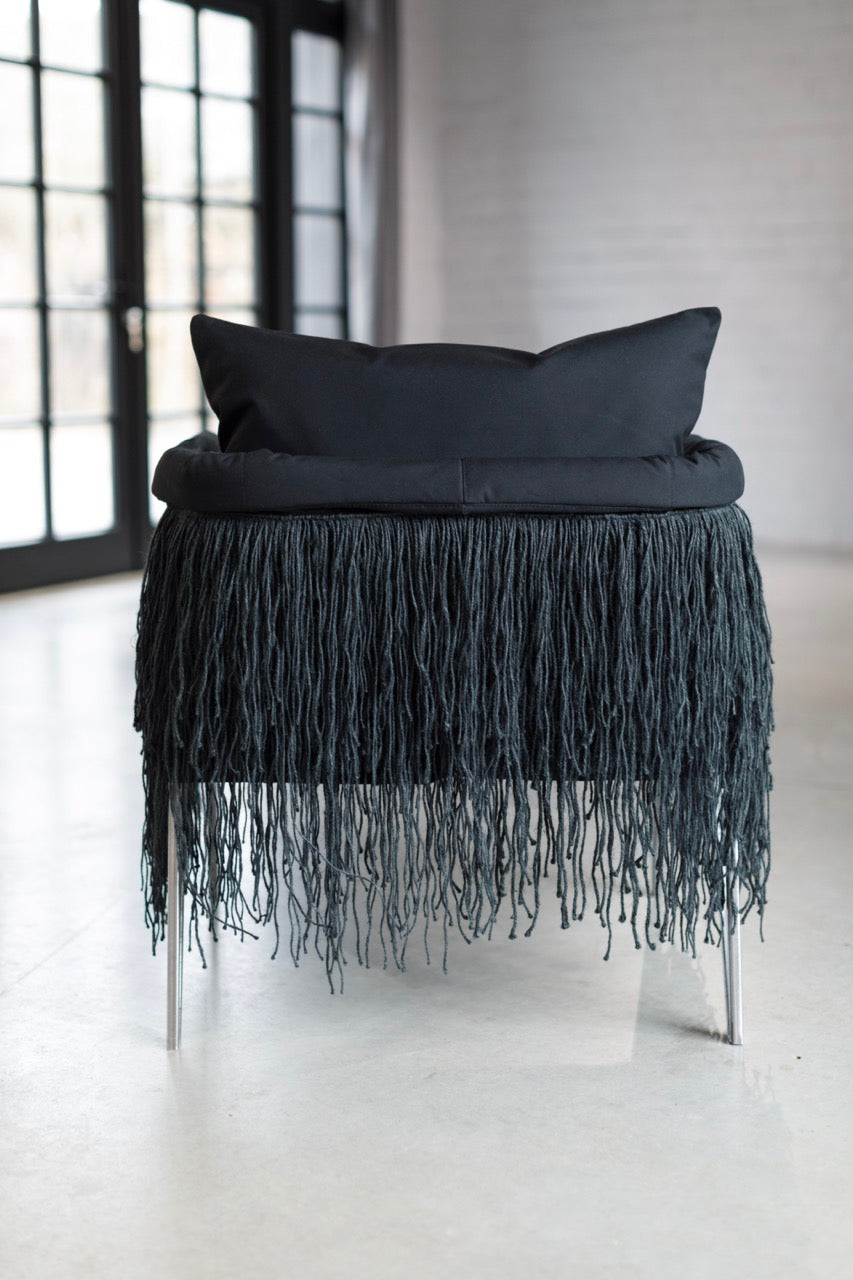 Fringe Coal Black Armchair