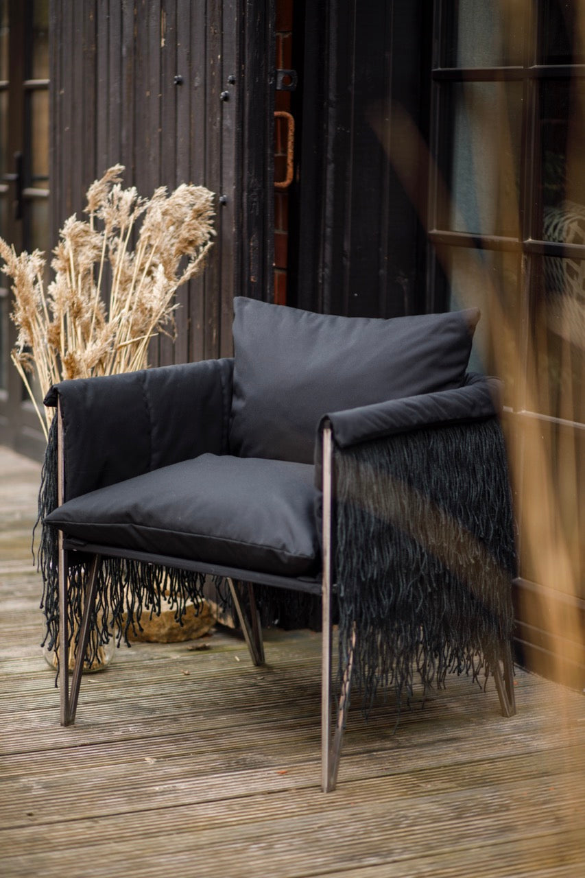 Fringe Coal Black Armchair