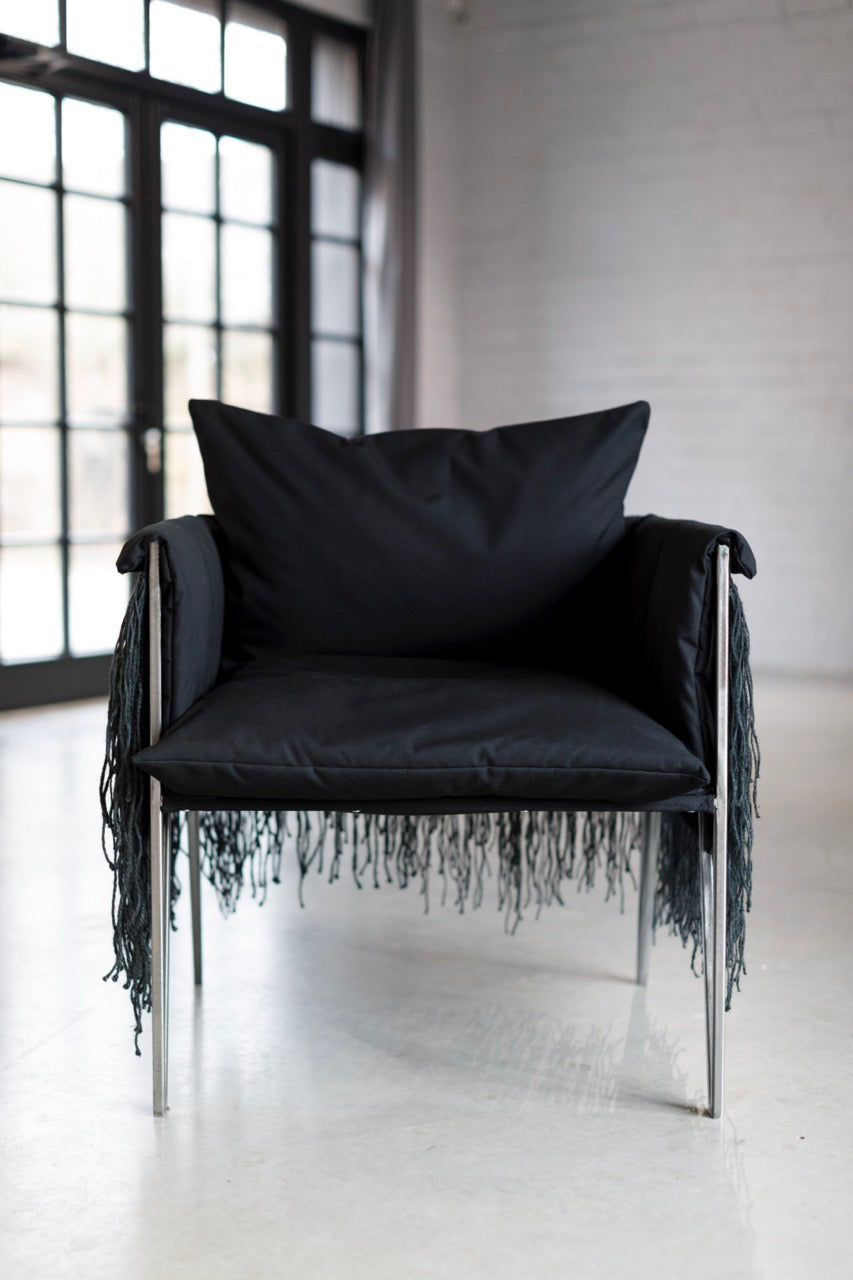 Fringe Coal Black Armchair