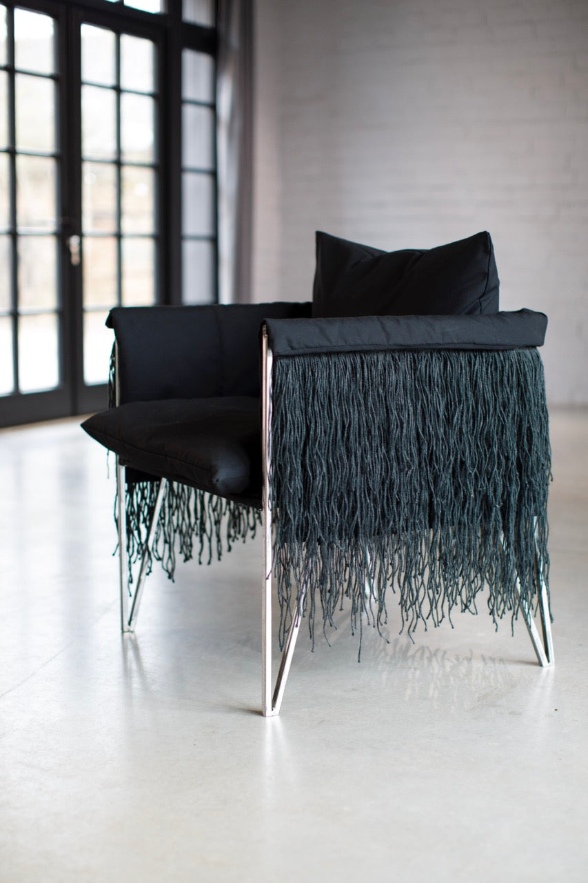 Fringe Coal Black Armchair