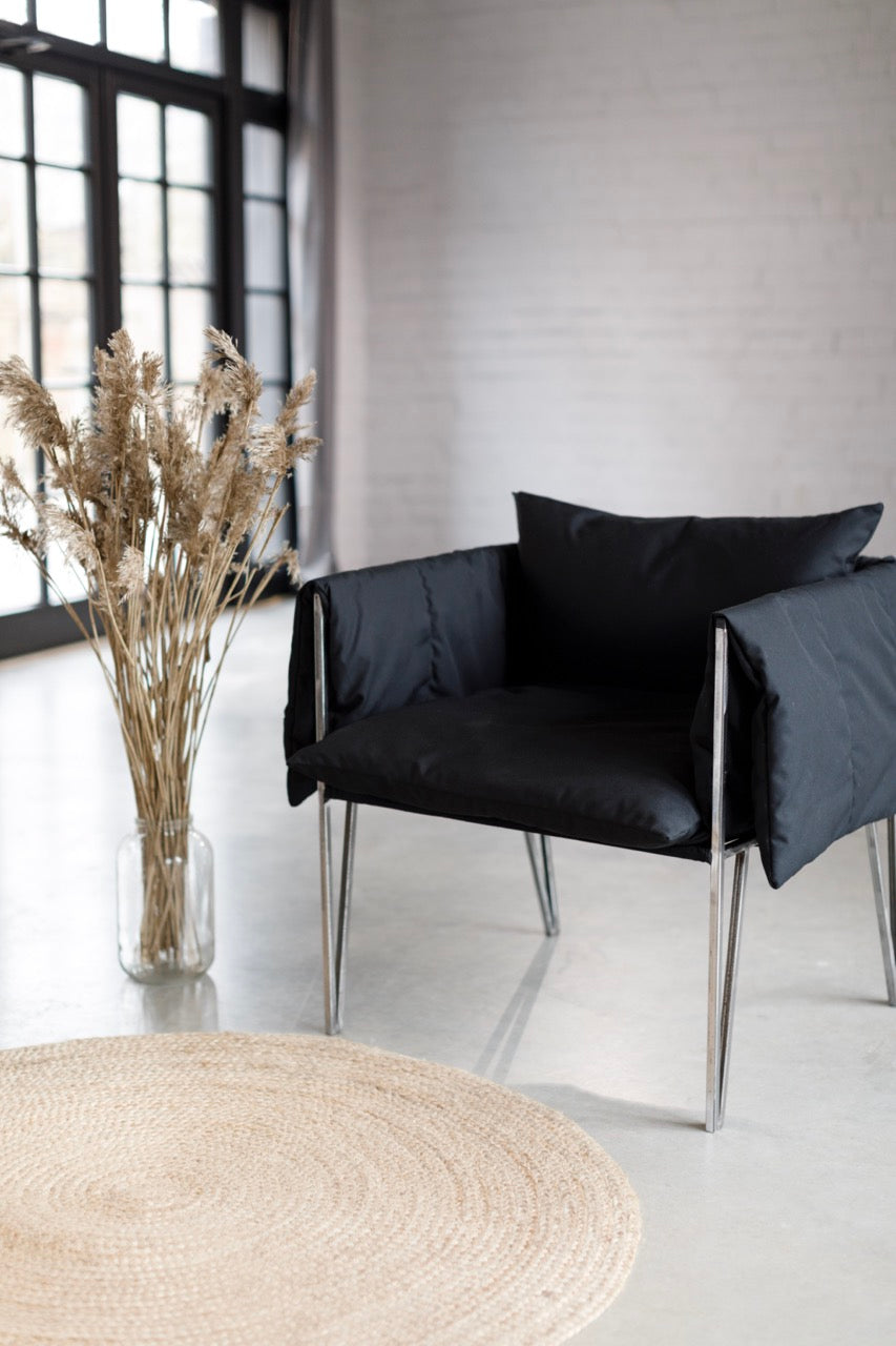 Coal Black Armchair