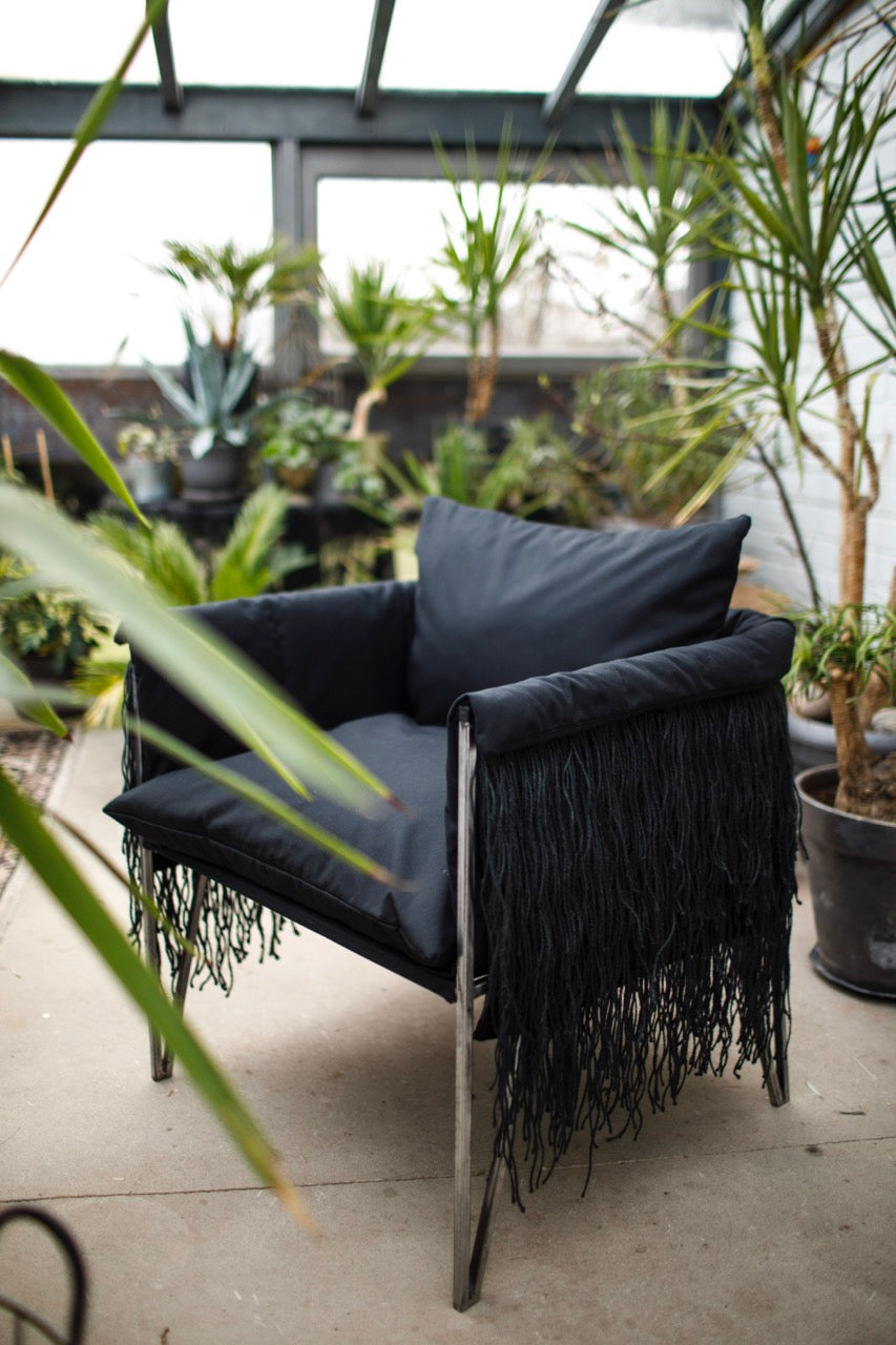 Fringe Coal Black Armchair