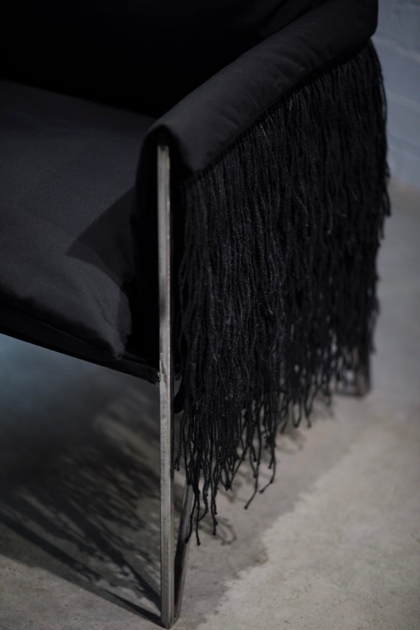 Fringe Coal Black Armchair